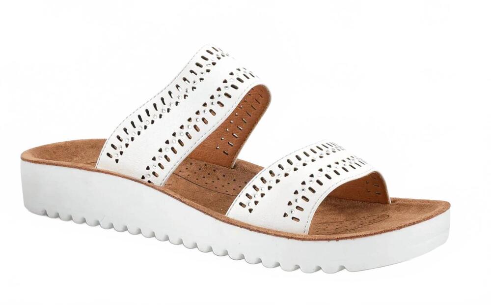 NEW FLEXUS women's bayshore sandals in white